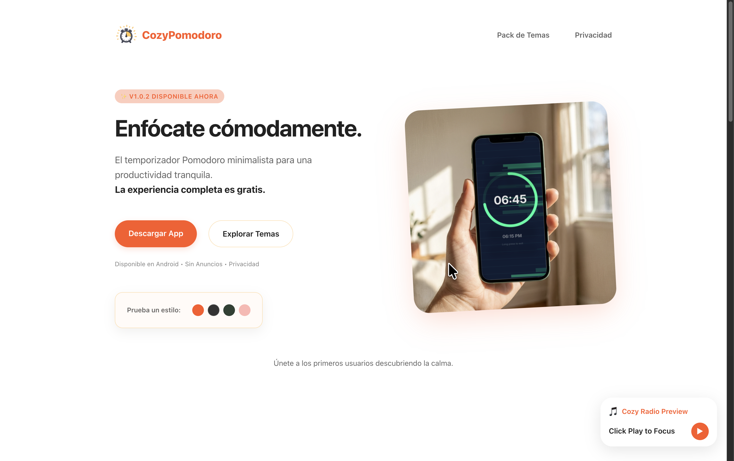 Project Cozy Pomodoro
