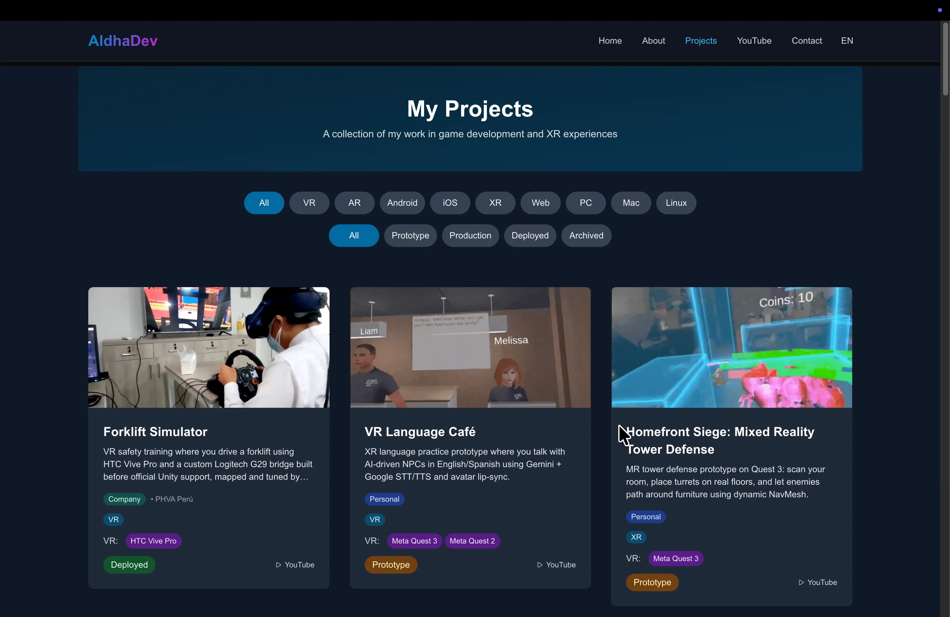 Project Game Developer portfolio